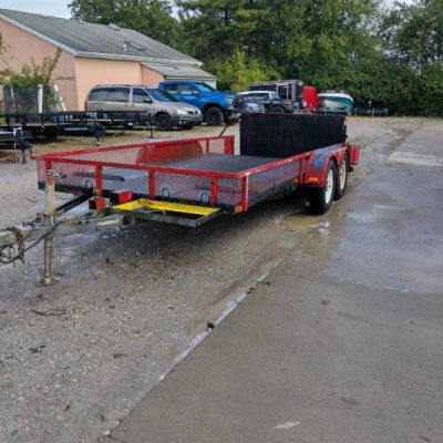 6’4” X 14’ USED steel deck utility trailer