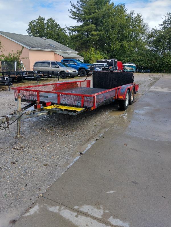 6’4” X 14’ USED steel deck utility trailer